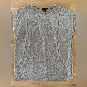 Banana Republic sleeveless sweatshirt top gray women's size medium